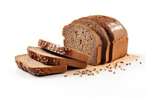 AI generated Rye bread closeup photo