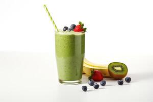 AI generated Kiwi green smoothie photo