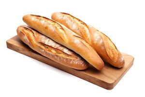 AI generated French bread close up photo