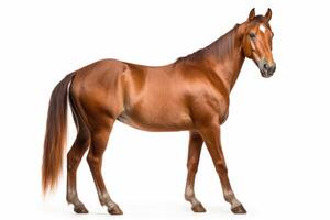 AI generated Horse isolated on white background photo