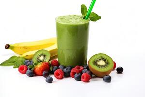 AI generated Kiwi green smoothie photo