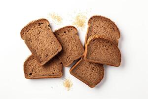 AI generated Rye bread closeup photo