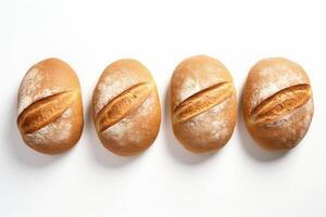 AI generated bun bread closeup photo