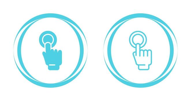 empujar botón vector icono