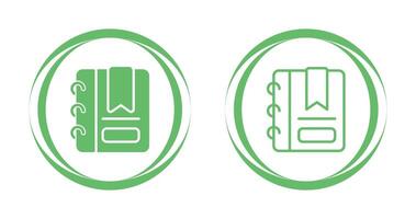Writing pad with bookmark Vector Icon