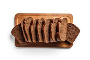 AI generated Rye bread closeup photo