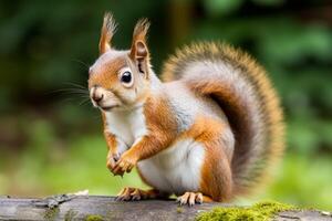 AI generated squirrel illustration clipart photo