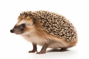 AI generated hedgehog  isolated on white background photo