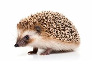 AI generated hedgehog  isolated on white background photo