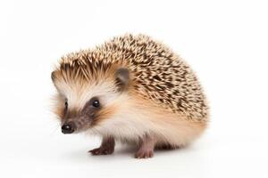 AI generated hedgehog  isolated on white background photo