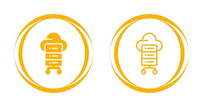 icono de vector de computación en la nube