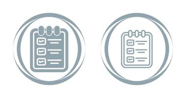 memorándum almohadilla con Lista de Verificación vector icono