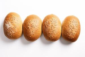 AI generated bun bread closeup photo