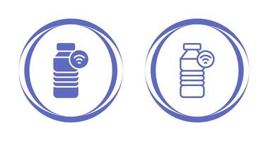 aptitud inteligente agua botella vector icono