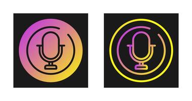 Microphone Circle Vector Icon