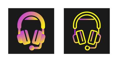 Headphones with Microphone Vector Icon