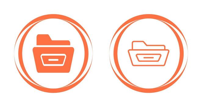 abierto archivo carpeta vector icono