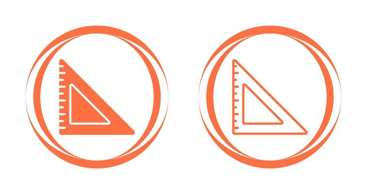 Triangular Ruler Vector Icon