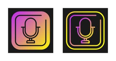 Microphone Square Vector Icon