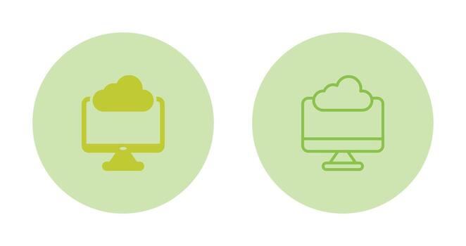 icono de vector de computación de borde