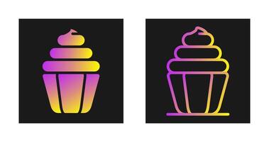 icono de vector de cupcake