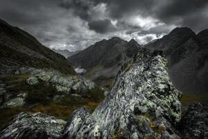 Mountain landscape of the Stubai Alps photo