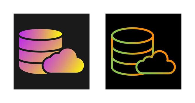 Cloud Database Vector Icon