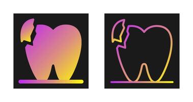 Broken Teeth Vector Icon