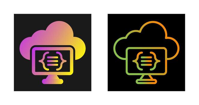 Serverless Computing Vector Icon