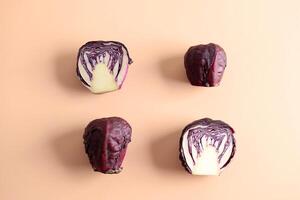 Top View Half Red Cabbage photo
