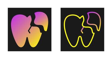 Broken Tooth Vector Icon