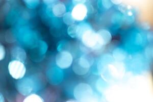 blue bokeh abstract defocused light background, photo