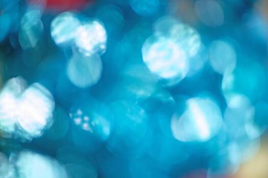 Abstract blue bokeh defocused background. photo