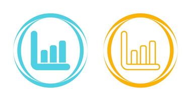 gráfico histograma vector icono