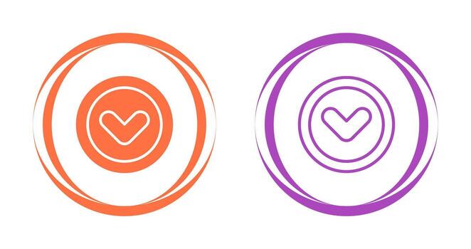 Angle Down Vector Icon
