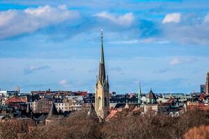 A View of Stockholm Cityscape With Tall Buildings photo