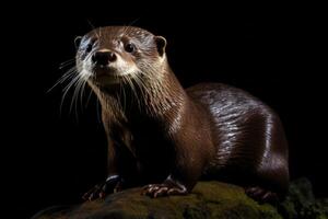 AI generated Cute otter clipart photo