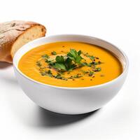 AI generated Garam Masala Carrot soup photo