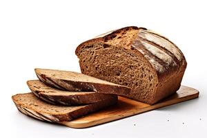 AI generated Rye bread closeup photo