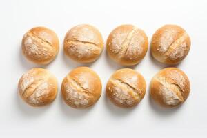AI generated bun bread closeup photo