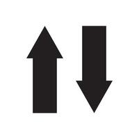 Download and Upload arrow Icon Vector Two arrows Data network simple graphic icon.