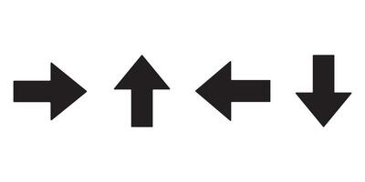 Collection of arrows, direction indicators, movement, for the web, Up, down, left, right direction. vector