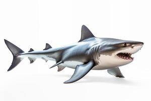 ai generado genial blanco tiburón clipart foto