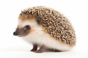 AI generated hedgehog  isolated on white background photo