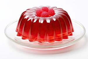 AI generated Jelly dish isolated on white background photo