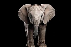 ai generado bebé elefante clipart foto