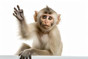 AI generated macaque monkey clipart photo