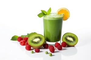 AI generated Kiwi green smoothie photo