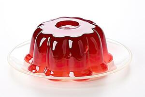 AI generated Jelly dish isolated on white background photo