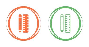 Pencil with Ruler Vector Icon